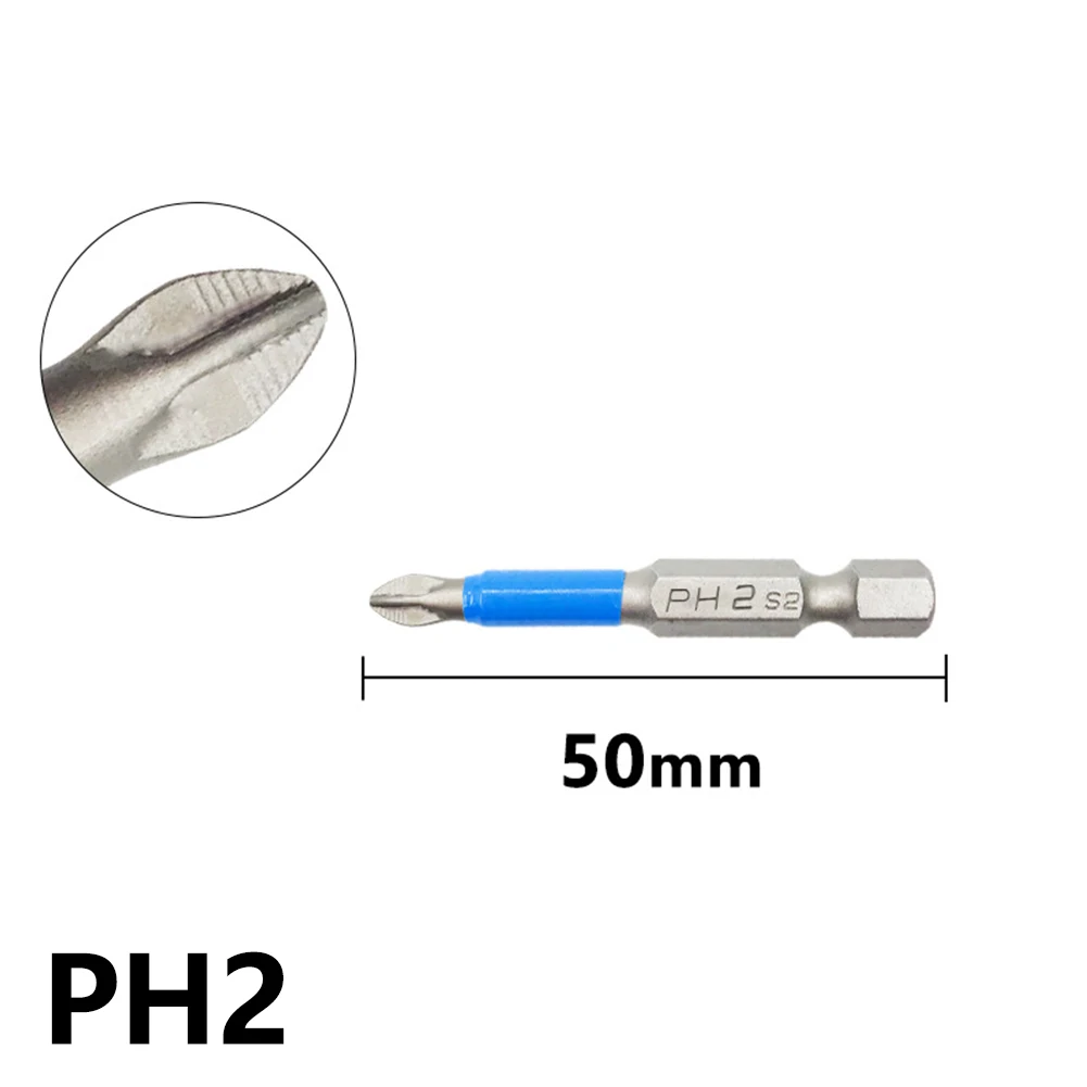 Imagem -06 - Dureza Azul Liga de Aço Screwdriver Bit Grupo Ferramenta Elétrica Magnética Ph1 Ph2 Ph2 Ph3 Ph3 Pz2 Pz3 12 Pcs Alta