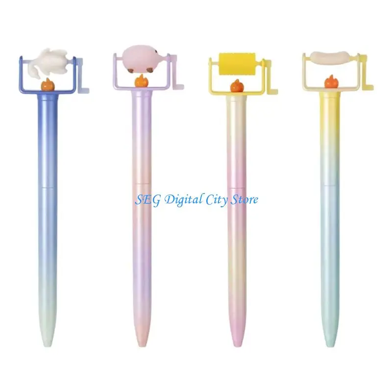 U75B Color Changing BBQ Themed Gel Pen Twist Action Plastic Gel Pen For Student
