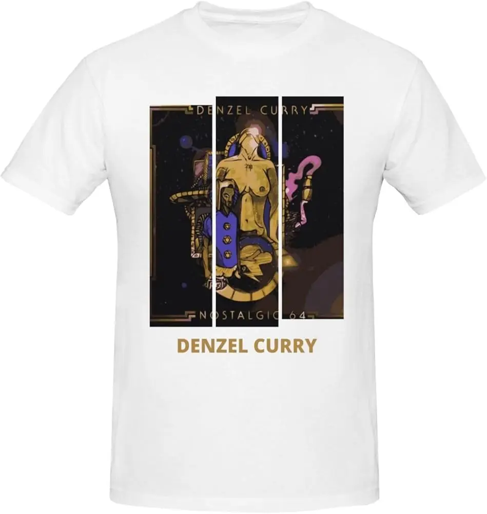 Denzel Music Curry Shirt for Man Fashion Soft Breathable Cotton Short Sleeve T-Shirts Classics Casual Crew Neck Tees Black