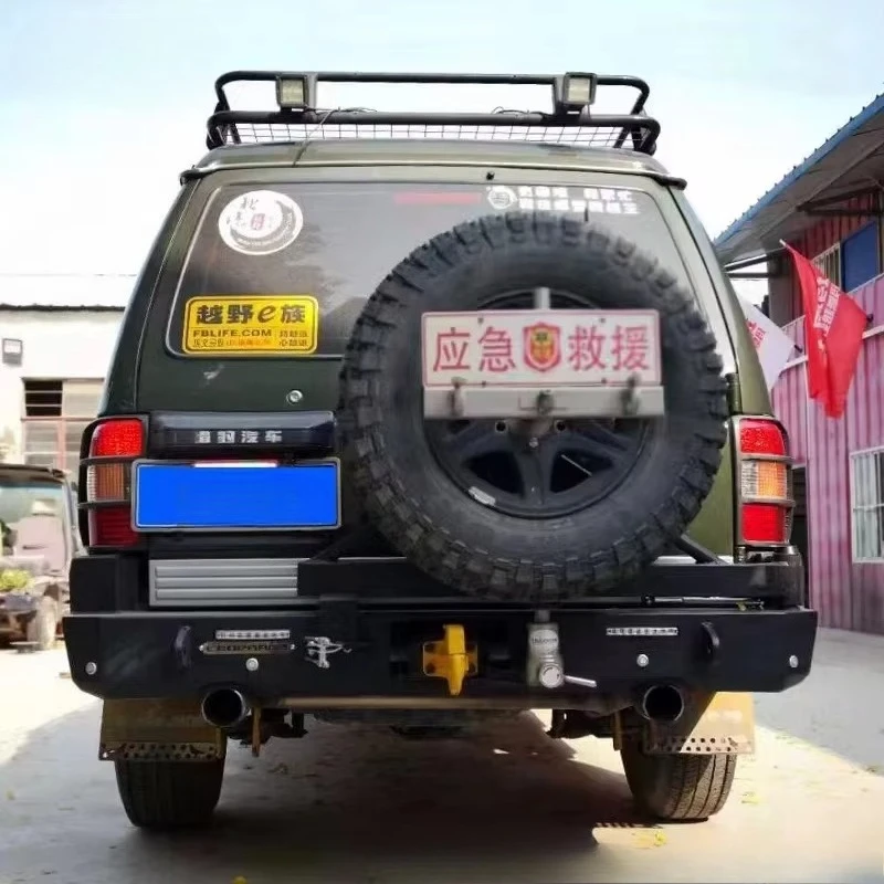 Heavy-Duty Off-Road Steel Rear Bumper for Pajero 2nd Gen