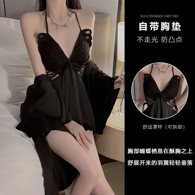 

Nightgowns Women's Clothes Summer Bustier Ice Silk Burst Thin Sexy Home Loose Comfortable Simple Affordable High Quality Soft