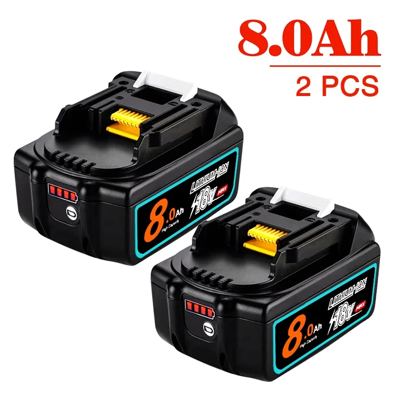 

Latest Upgraded BL1860 Rechargeable Battery 18V 8000mAh Lithium for Makita 18V Battery BL1840 BL1850 BL1830 BL1860B LXT 400