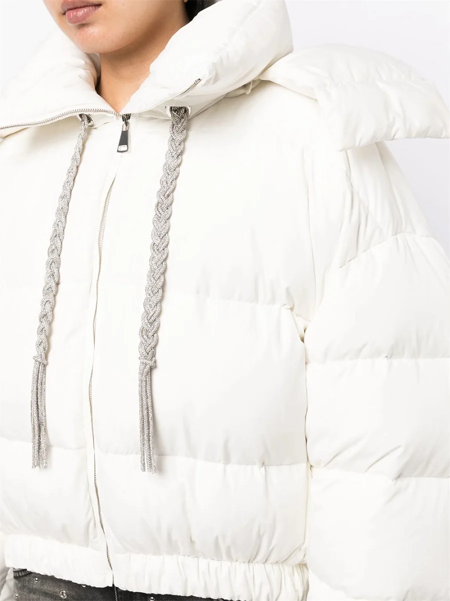 2025 Winter vrouwen Donsjack PU Gecoat Verdikte Warme vrouwen Bovenkleding y2k Nieuwe Hoge Party All-match Tops Jas beha