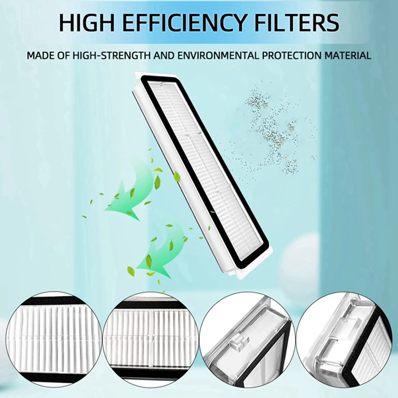 Accesorios para Xiaomi Mijia 1C 2C 1T Mi Robot aspirador, mopa Dreame F9, piezas de filtro, cepillo lateral principal, paño de mopa, 14 unidades