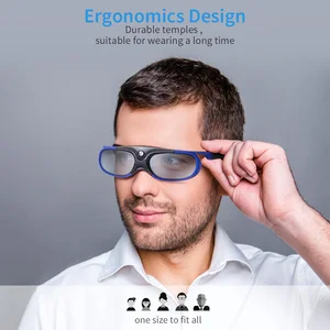 DLP-Link Universal 3D-Brille, aktive Halterbrille von USB für die Projektoren Xgimi Optoma LG Acer JMgo Benq DLP Link wieder aufgenommen 8 Hauptverkaufsoptoma -Projektor - №7