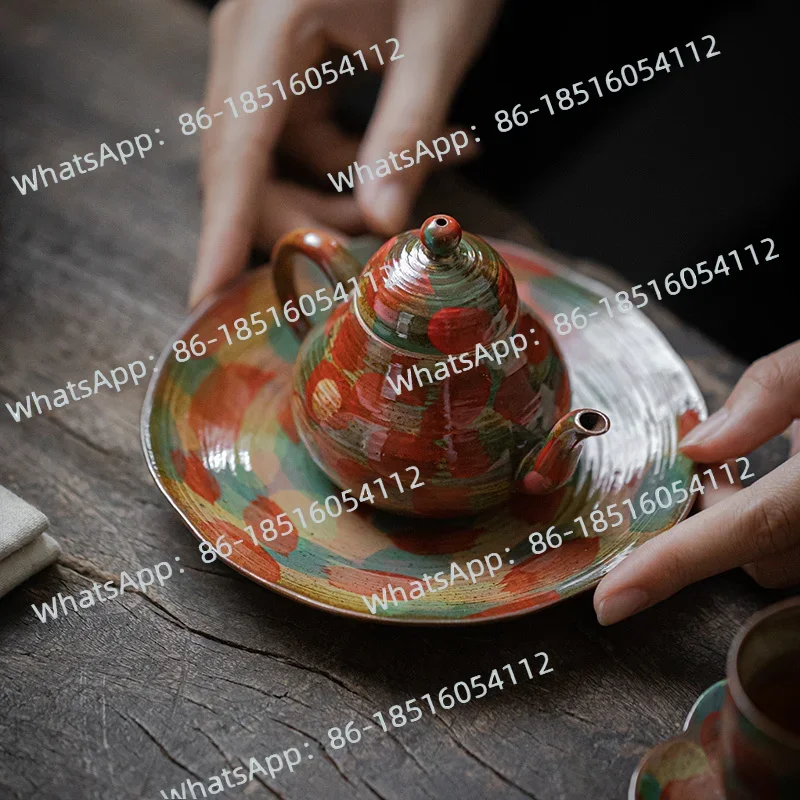 Hand painted Monet oil painting perfect pot brewing teapot not hot small teapot kung fu tea set