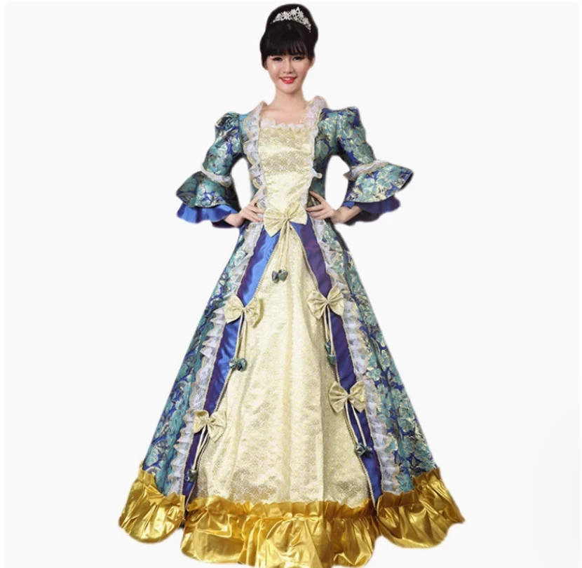 european-court-dress-european-women's-court-juliet-costume-formal-dress-russian-drama-stage-performance-costume