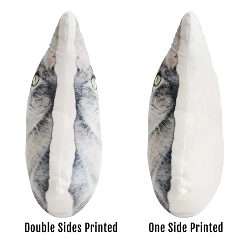 맞춤형 애완 동물 베개, 그림 포함, 맞춤형 개 고양이 얼굴 모양 사진 베개, 맞춤형 박제 동물 베개, 기념 선물 