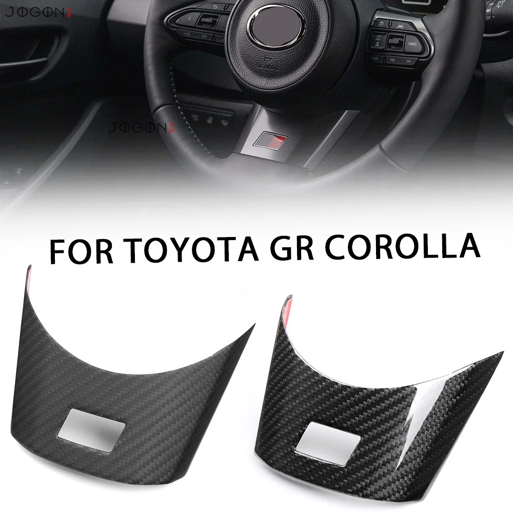 

Dry Carbon Fiber Car Steering Wheel Fame Cover Trim For Toyota GR Carola 2023 2024 2025 Car Interior Steering Wheel Decoration