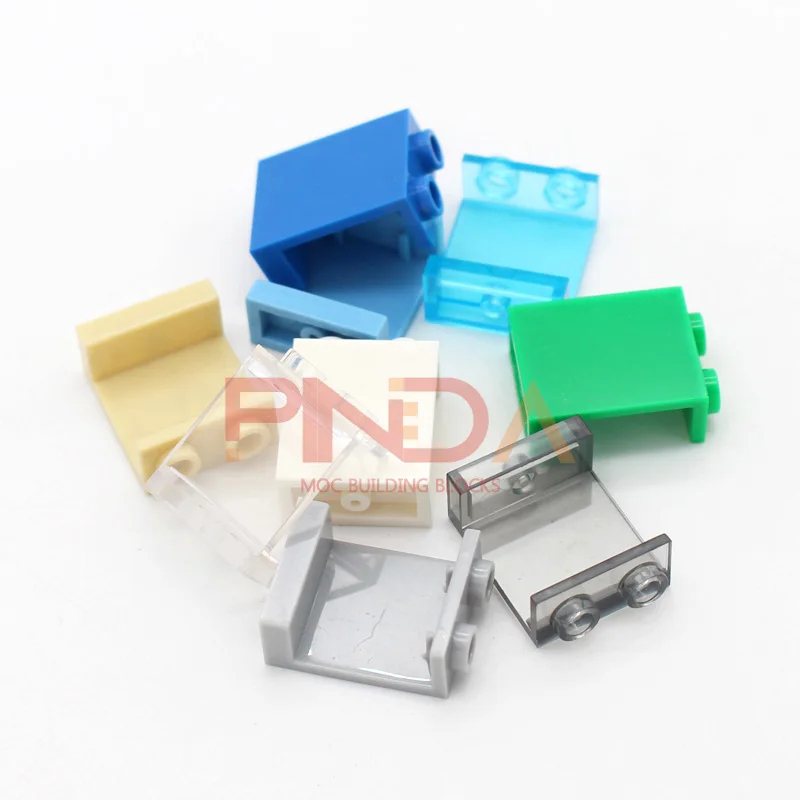 20pcs MOC 4864 DIY Building Blocks Transparent Panel 1x2x2 Plate Bricks Compatible with 87552 Glass Construction House View Toys