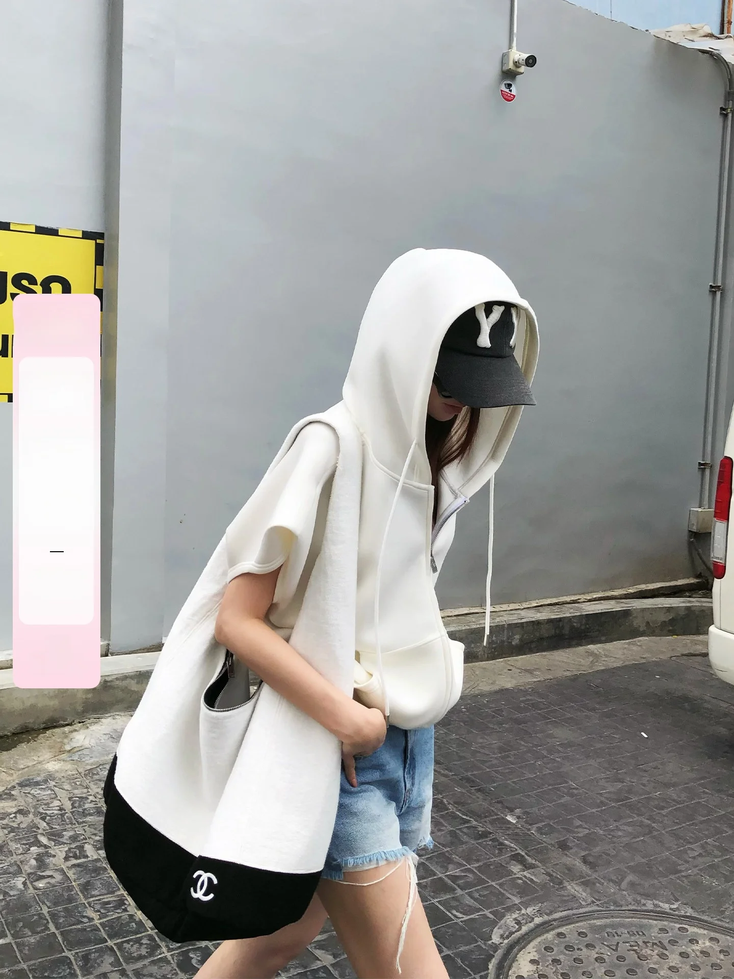 

Wan Jun Witcher Vest Women's Zipper Sleeveless Cool Design Casual Outerwear American Style Loose Fit Spring Summer New Arrival
