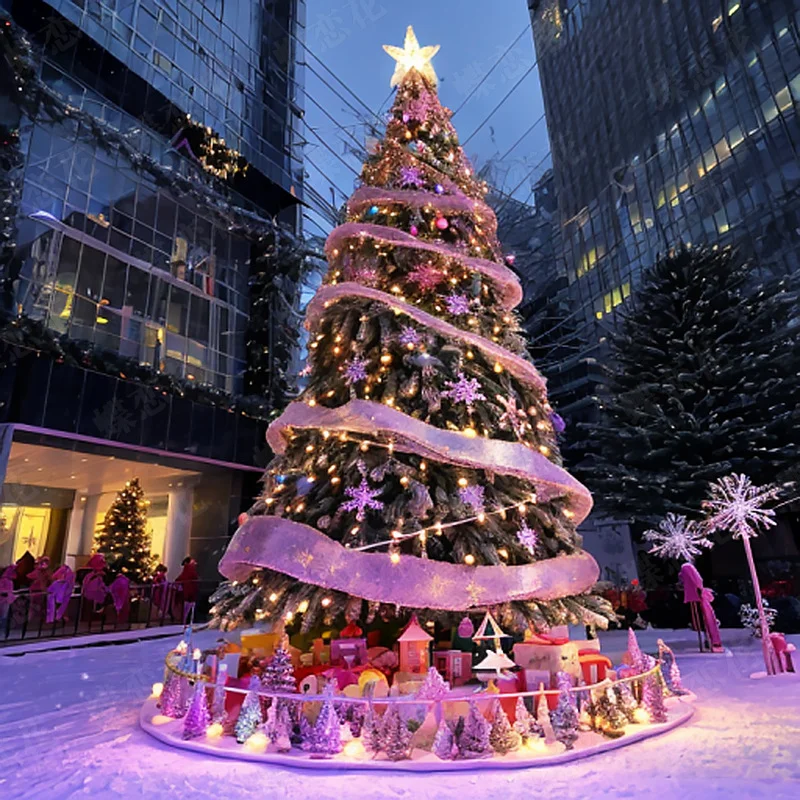 

Factory Direct Luxury Giant Custom Outdoor Xmas Decoration 3-50m Large Giant Christmas Tree With Lights for Shopping Mall