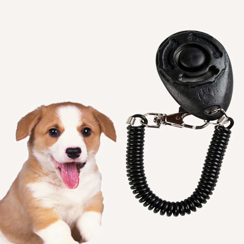 

1pc For Dogs Cats Durable Button Clicker With Wrist Strap Dog Obedience Training Tool - Training Clicker For Pets