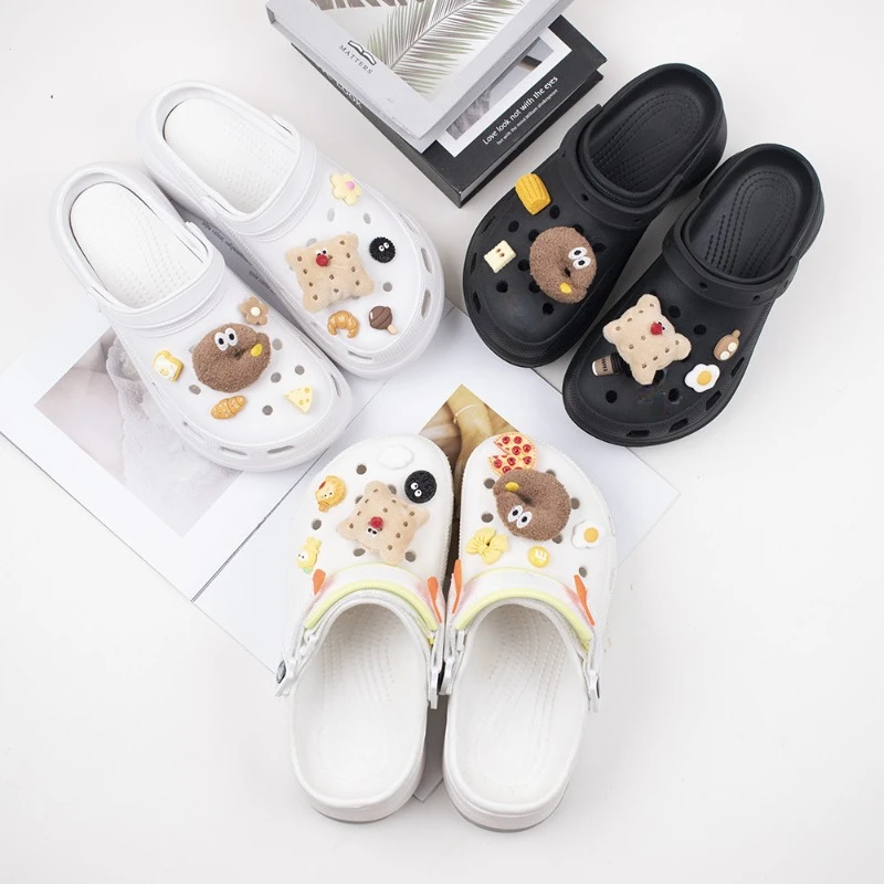 

Cartoon Snacks Cute Shoe Charms Designer DIY Lovely Simulated Food Clogs Decorations Fashion All-match Shoe Accessories Quality