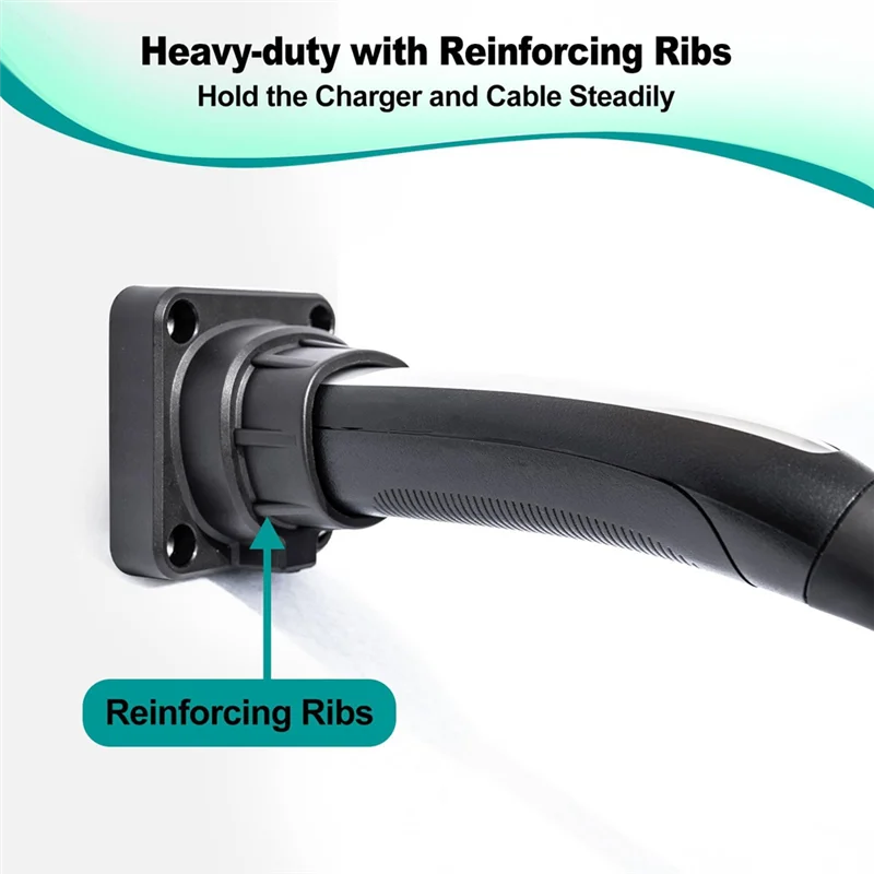 

High Quality-EV Charger Nozzle Holster Dock With Automatic Lock And Reinforcing Ribs Wall-Mount For NACS & Tesla Connectors,EV C