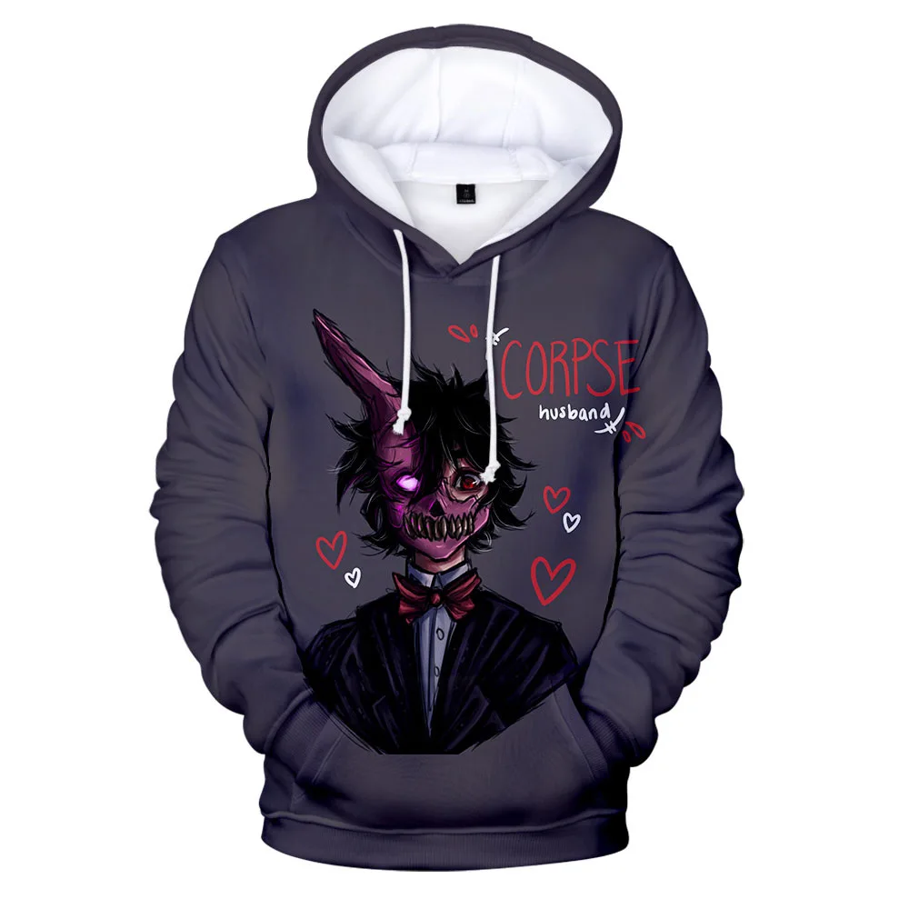 Anime 3D Corpse Husband Merch Hoodies Sweatshirt Miss You Funny Streetwear Adult Long Sleeve Pullovers Kawaii Kids Hooded