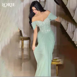 LORIE Off Shoulder Mermaid Evening Dress Ruffled Party Dress Shiny Prom Dress Sweetheart Princess Gown Party Gowns Customized