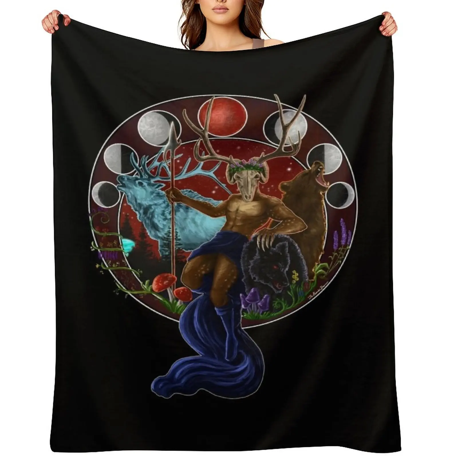 

Aspects of Hircine Throw Blanket Decorative Sofa Flannel Plush Plaid on the sofa Blankets