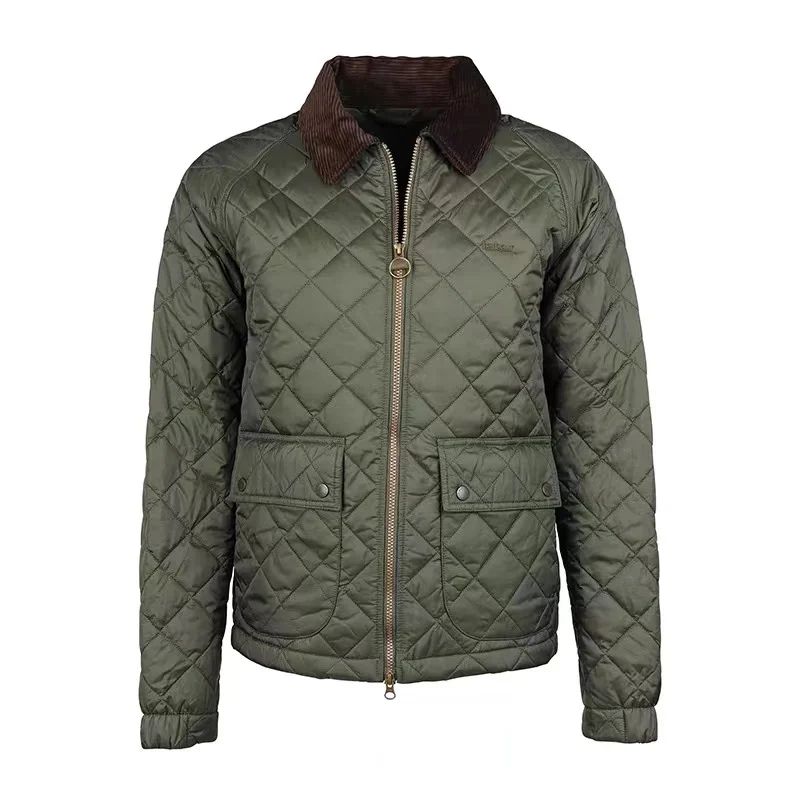 Barbour American retro dom short warm quilted diamond short cotton jacket coat for men and women