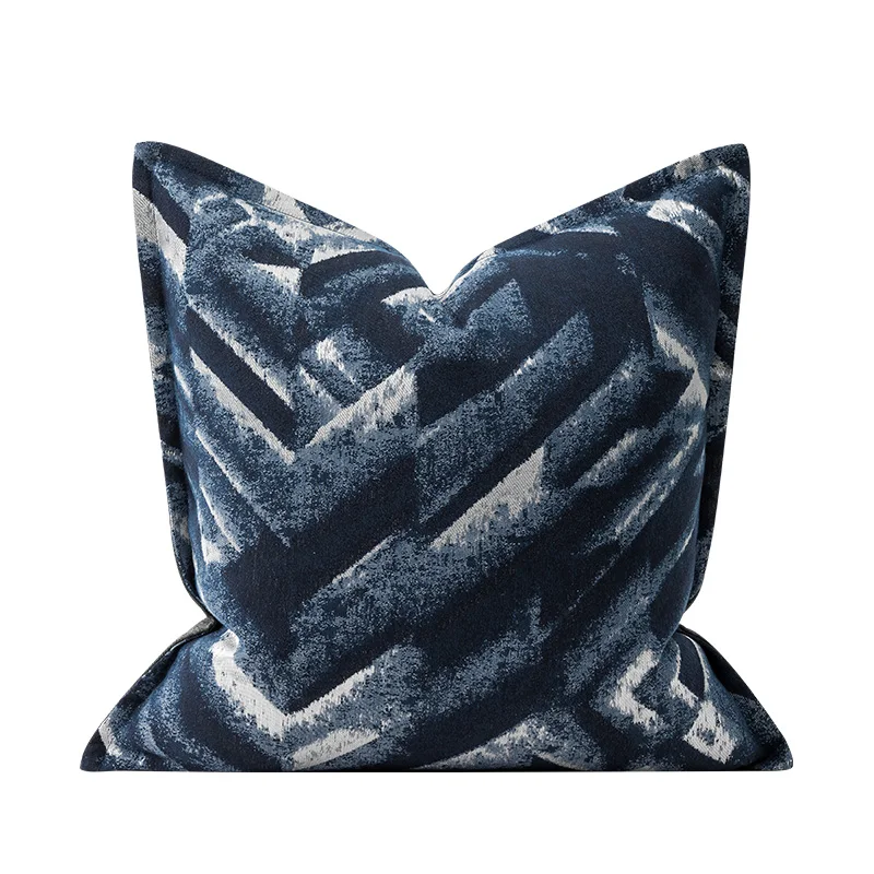 Hot Sale Summer Cushion Cover Royal Blue Grey Minimalist Throw Pillows For Sofa High Quality Pillow Covers Set