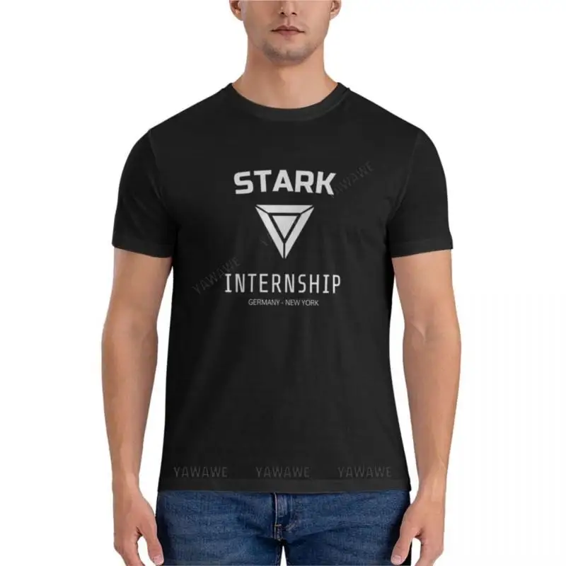 men cotton tshirt Stark Internship Essential T-Shirt designer t shirt men sweat shirts, men man black t-shirt