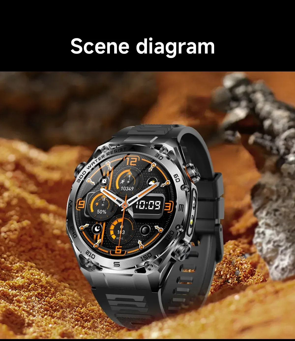 2026 Neue VWAR Ultimate Rugged Smartwatch IP68 Wasserdicht 1000 mAh Akku 24-Stunden-Gesundheitsüberwachung 100+ Sportmodi Smartwatches – Detail 27