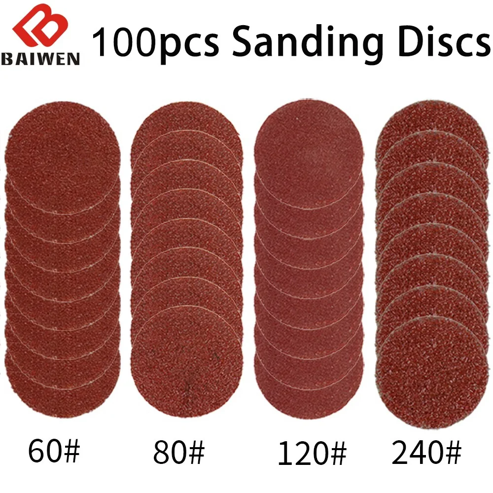 

100PCS Roll Lock R-Type Quick Change Discs 1" Sanding Disc Metal Surface Conditioning for Die Grinder Rotary Tools Accessories