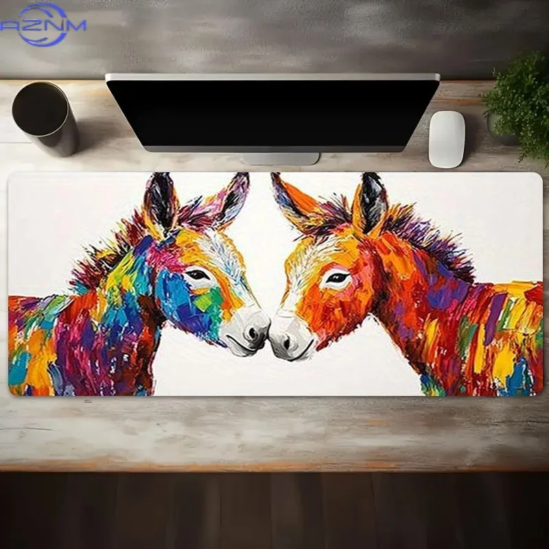 Colorful Donkey-Themed Mouse Pad Made of Rubber, Available in Various Sizes, Great for Programmers And Gamers, an Excellent Holi