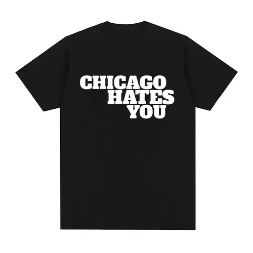 Imagen 2 del producto Camiseta del rapero Chief Keef Chicago odia el mismo estilo, camiseta de gran tamaño de Hip Hop a la moda para hombre, camisetas informales de manga corta de algodón