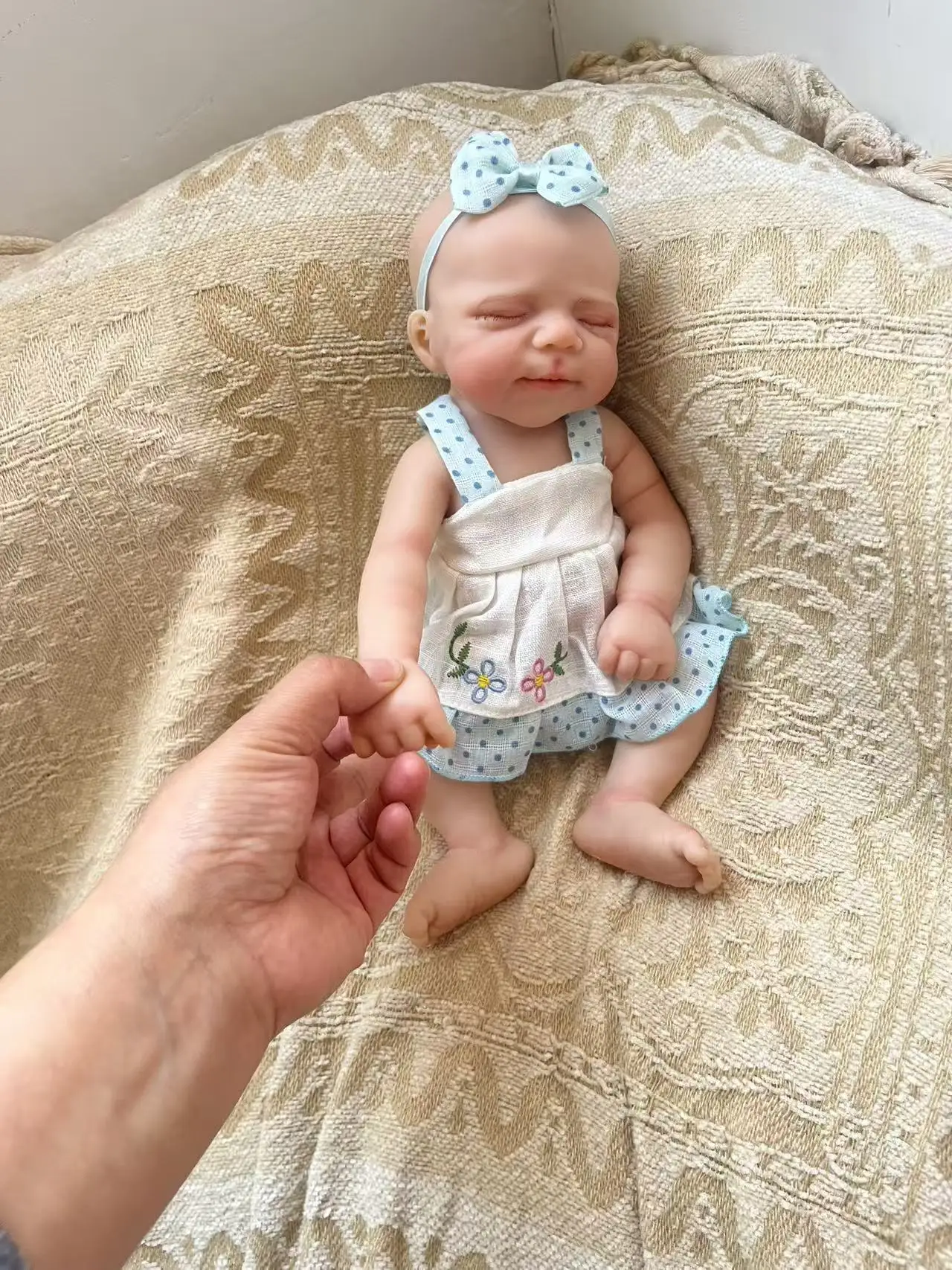 12인치 30CM 부드러운 실리콘 베이비 돌 리본 파스칼 슈퍼 엘라스틱 스퀴시 실물 같은 신생아 여자아이 피부 페인팅 장난감