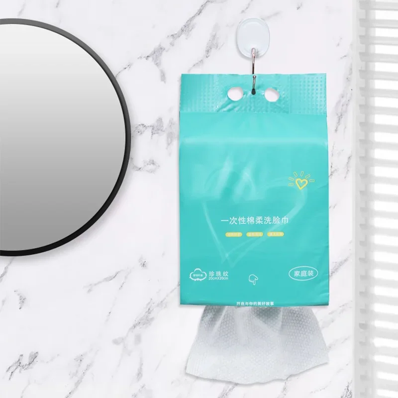 

1.1lb/pack White Disposable Face Towel Thickened Durable Cleaning Towel Ultra-fine Fiber Wall Mounted Portable Cleaning Product