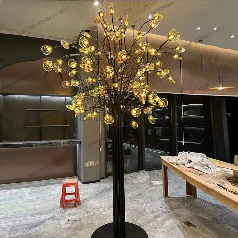 Sales department hall art floor ornament luminous tree branches decoration club restaurant creative simple decoration