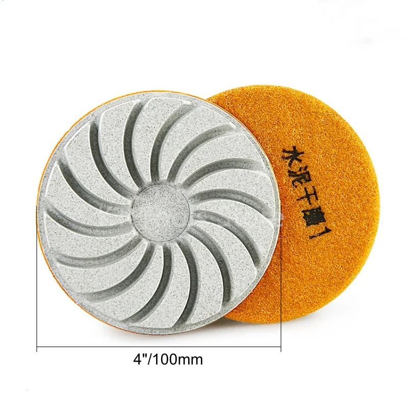 3 Step Diamond Floor Polishing Pad 4"/100mm Dry Polishing Pad for Concrete Terrazzo Cement Floor Grinding and Polishing