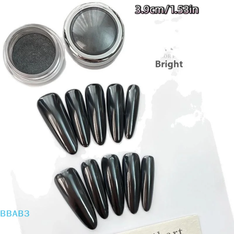 【B】pendiente de uñas con brillo recubierto de cristal negro, decoración de uñas, suministros de manicura para salón de uñas