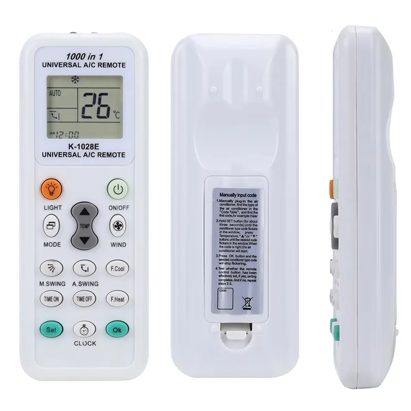 Control remoto universal para aire acondicionado 1000 en 1 para Panasonic, Sharp, Fujitsu, Guangda, Guqiao, Haier, Helton, Hemilton, Hicon, Sanyo