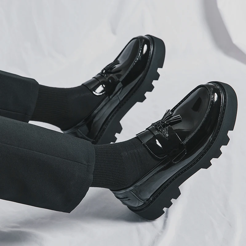 2025 Big Size Mens Dress Shoes 38-45 Men's Formal Business Oxford Leather Shoes for Wedding Office Non-Slip Sole Comfortable - Image 3