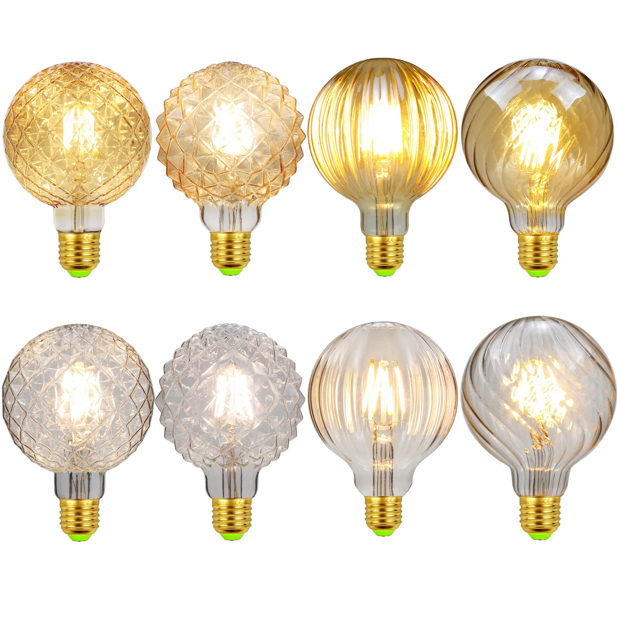 

E27 Edison Led Bulb 2700Kelvin Warm White G95 Led Filament Special Shape 110V 220V Decorative Light Bulbs 4W W26 E27