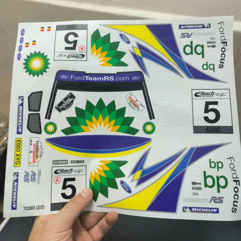 BP Decal Sheet for 1/10 Ford Focus WRC 2003 RC Body shell