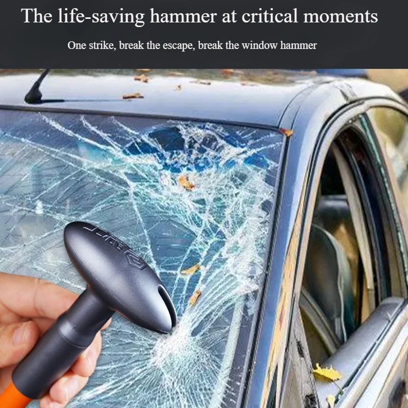 

Broken Window Safety Rescue Hammer Broken Glass Seat Belt Cut Escape Car with A Second Broken Window Safety Hammer