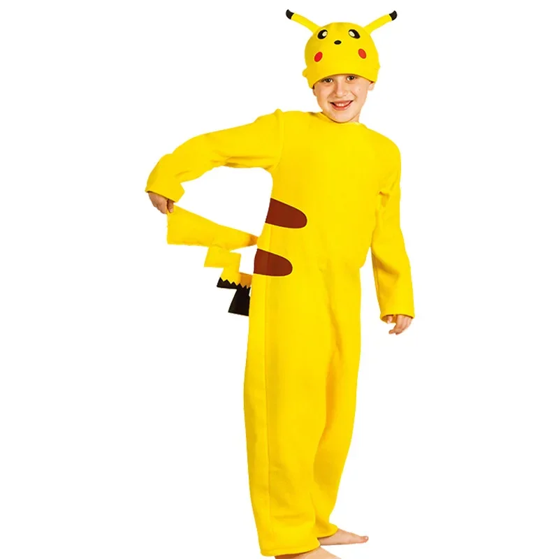 Pajamas Pikachu Cartoon Kids Cosplay Costume Charmander Squirtle Anime Figure Role-Playing Show Clothes Party Supplies