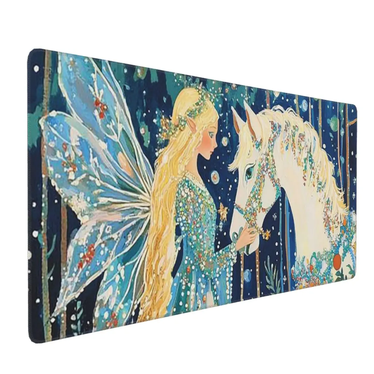 

Большой коврик для мыши Dreamworld Unicorn And The Fairy Gamer, коврики для ноутбуков, коврик для клавиатуры, компьютерный игровой коврик, офисные аксессуары, настольный коврик