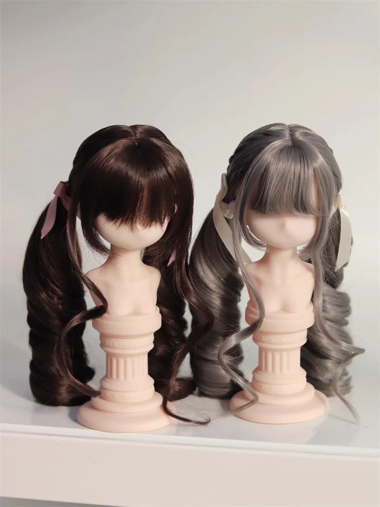 

BJD Doll Wigs Long Hair Cute Pigtails For 1/3 1/4 1/6 MSD MDD TF DD Yosd Wavy Hair Accessories