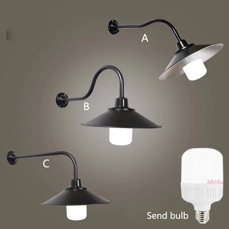 American Retro Wall Lamp Creative Aisle Lamps Bar Cafe Background Wall Lights Outdoor Street Lamp Outdoor Waterproof Sconce