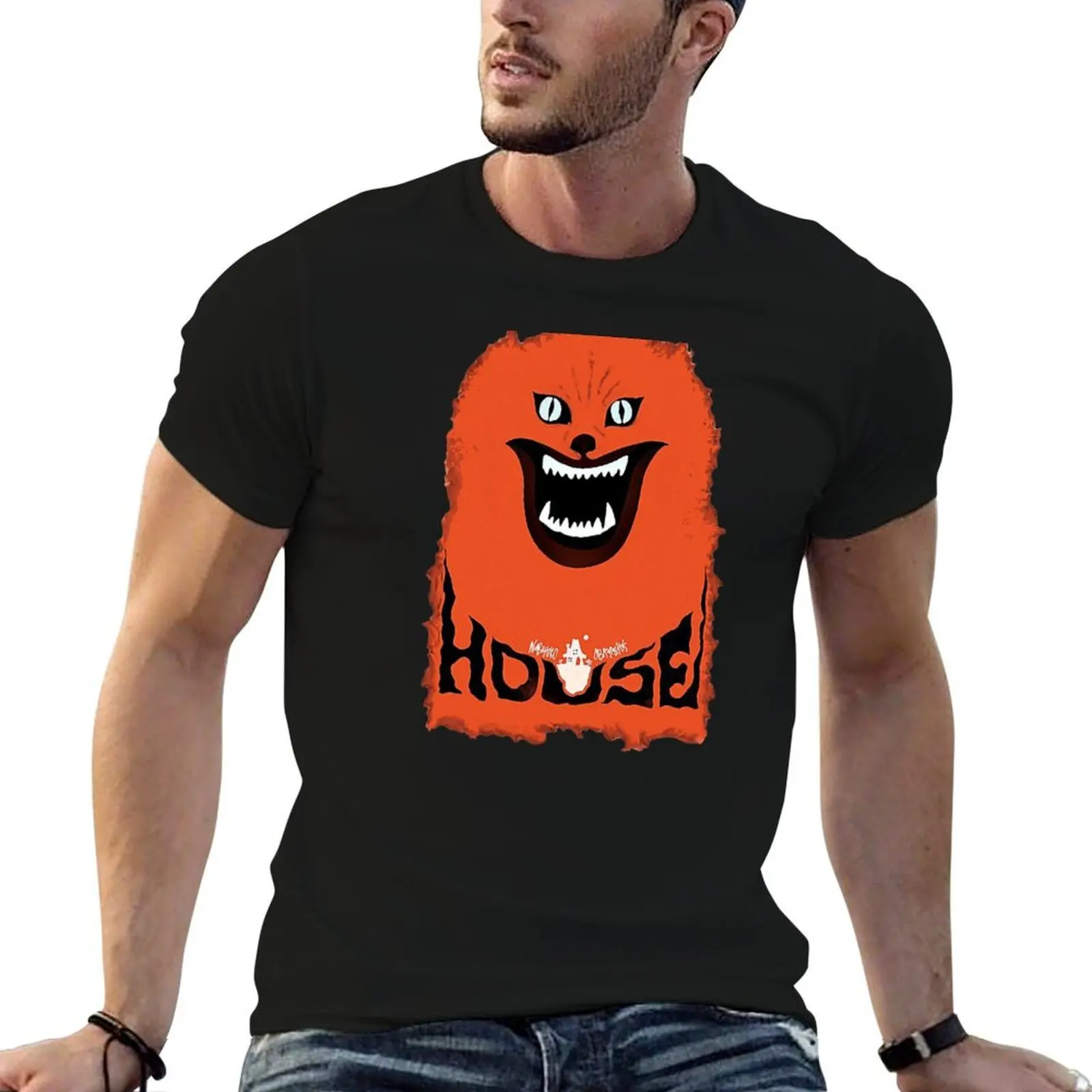 

man T-Shirt graphic shirts Horror t Retro mens Movie Hausu (ハウス) t t Japanese graphic shirt shirts man cotton