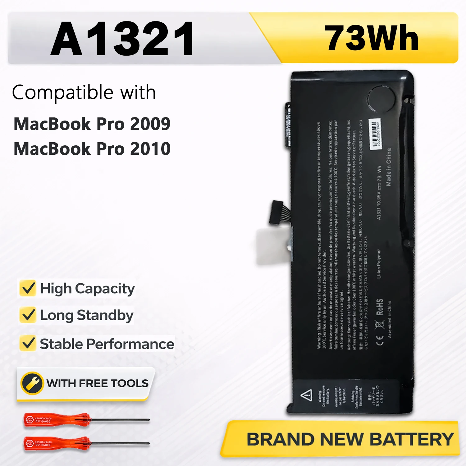 

Аккумулятор PowerHub A1321 для ноутбука, совместимый с Apple MacBook Pro 15" A1286 2009 2010 MC118LL/A MC372 MC371 MB985 MB986LL