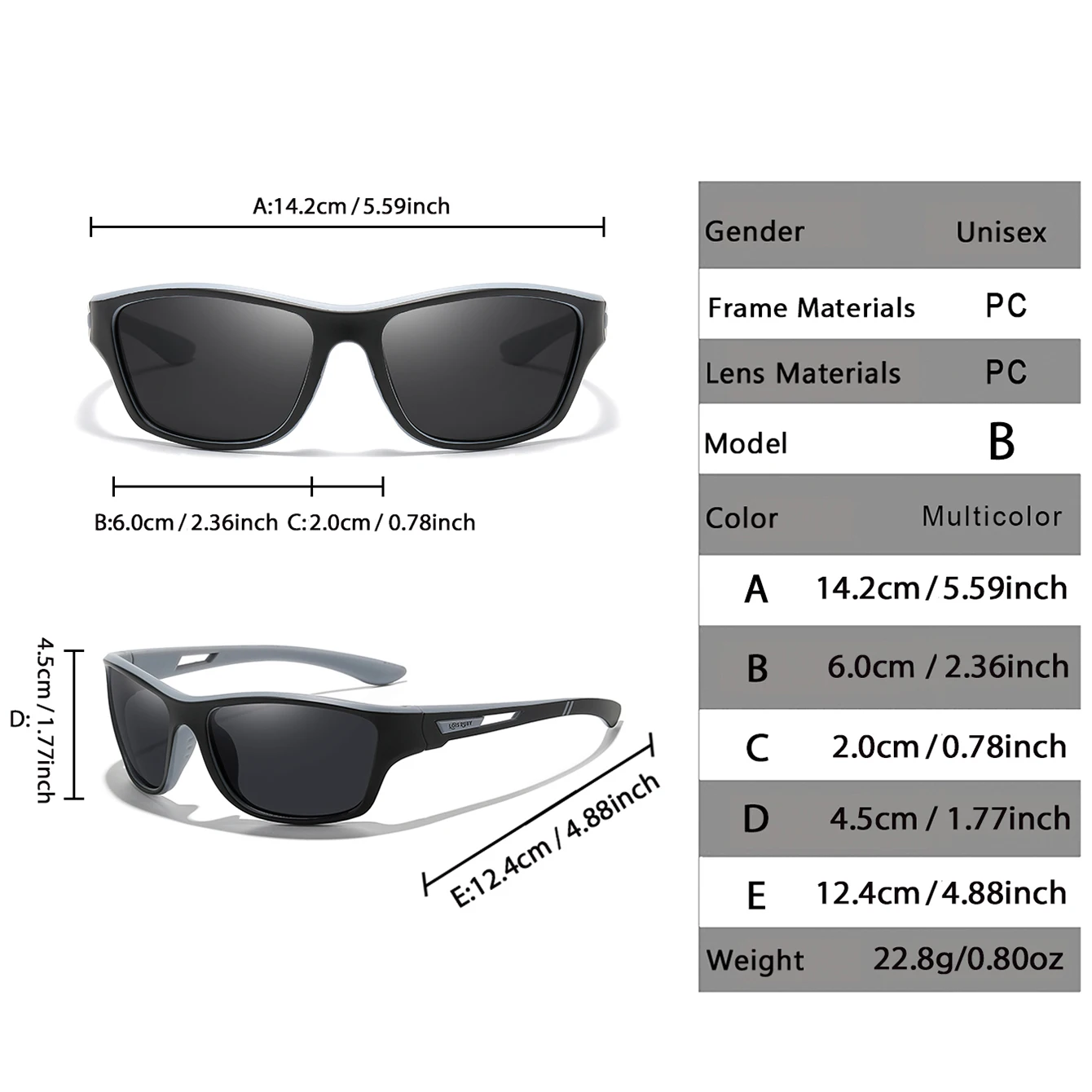 نظارات شمسية LOISRUBY Polaring Lenses لركوب الدراجات مع حماية من الأشعة فوق البنفسجية 400 للرجال والنساء في الهواء الطلق والقيادة والمشي لمسافات طويلة وصيد الأسماك