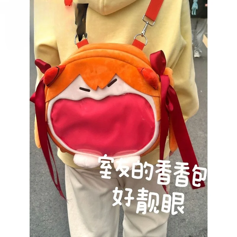 Asuka Langley Soryu Itabag Animation Peripheral Cute Cartoon Backpack Large Capacity Japanese Kawaii Gift for Friends Birthday