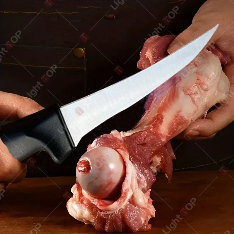 Professional Kitchen Knives Fillet Boning Knife for Fish Meat Cleaver Butcher Knife Stainless Steel Chef Knife with Cover