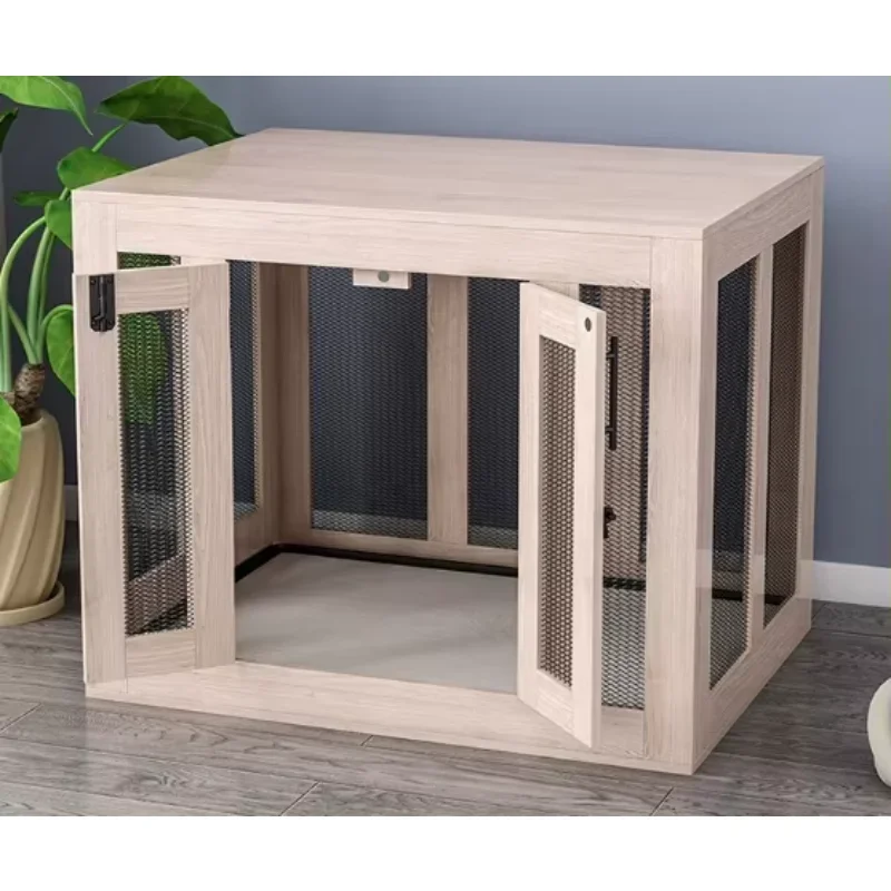 Factory Sale Removable Folding Wooden sturdy metal  wire cat house dog cage Kennel Furniture