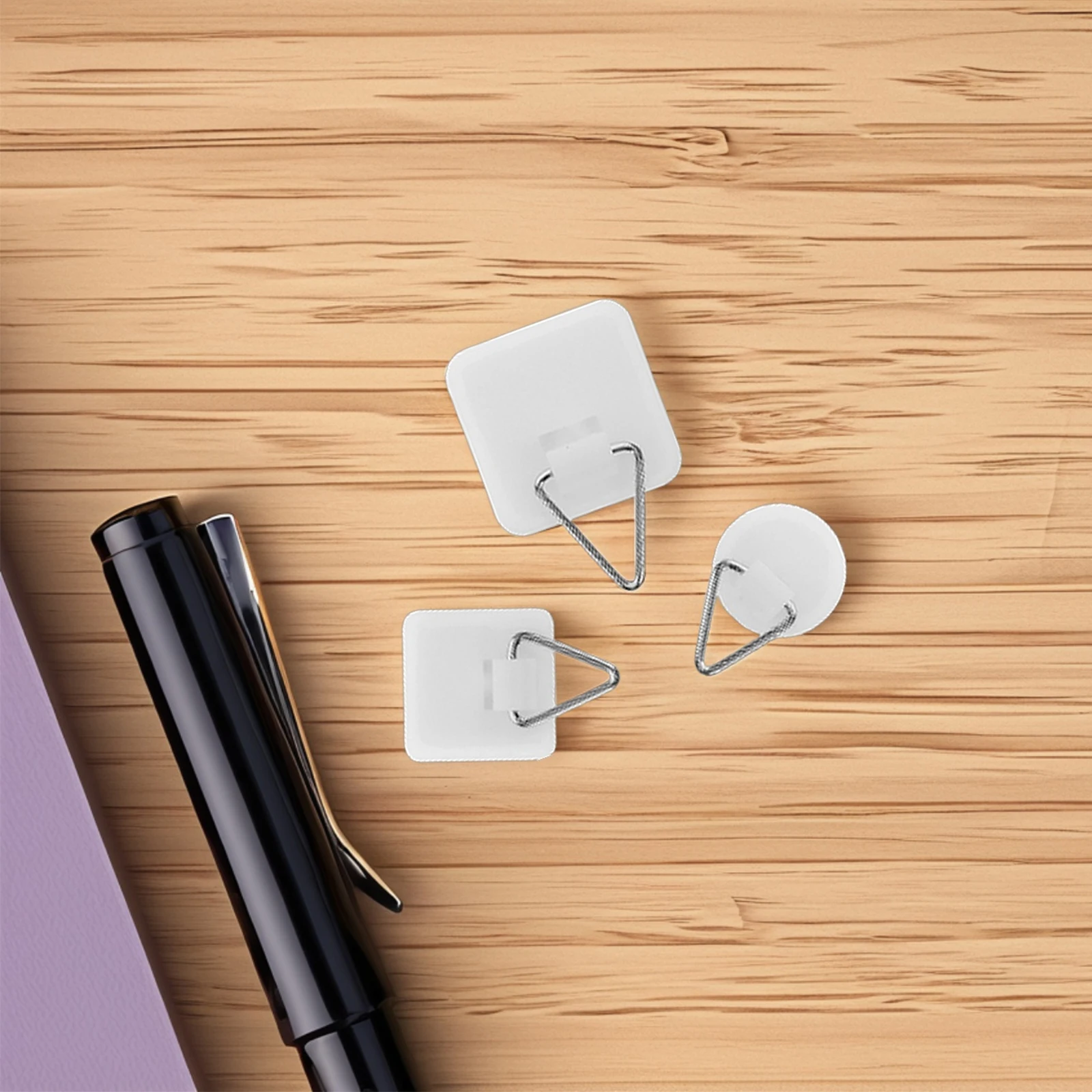 

30 Pcs Plastic Hooks Minimalist Adhesive Wall Hangers for Photo Plates White Nail Kitchen Bathroom Storage Without